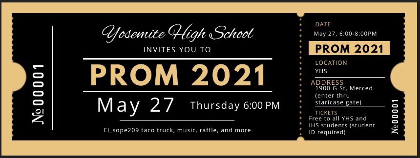 Going to prom? Make sure to RSVP! Check your email for the link!
