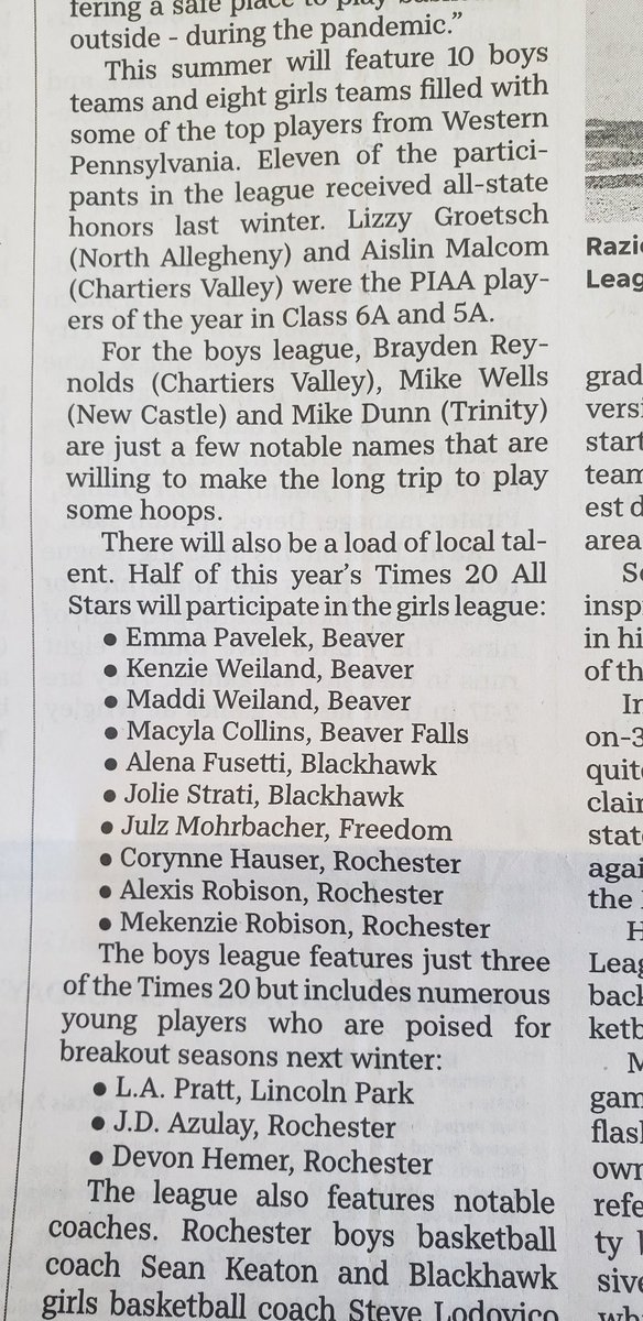 Great article by Noah Hiles in today's @BCTimes!  Thank you for showing love to the local athletes.  It's going to be a FUN Summer!  #WEGOTNEXT 🏀