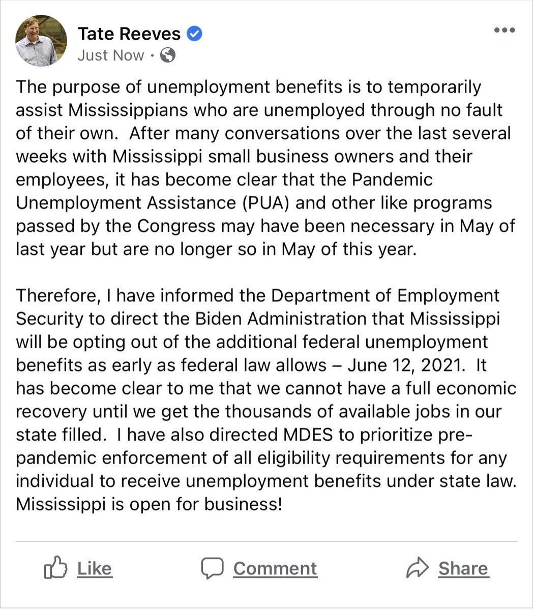 It has become clear to me that we cannot have a full economic recovery until we get the thousands of available jobs in our state filled.