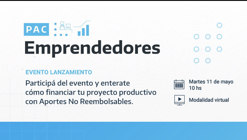 Mañana, junto a <a href="/guillemerediz/">Guillermo Merediz</a> vamos a presentar la convocatoria 2021 de PAC Emprendedores para que puedas financiar tus proyectos con aportes no reembolsables (ANR) de hasta el 85%. Inscribite acá: bit.ly/2SAFL0J