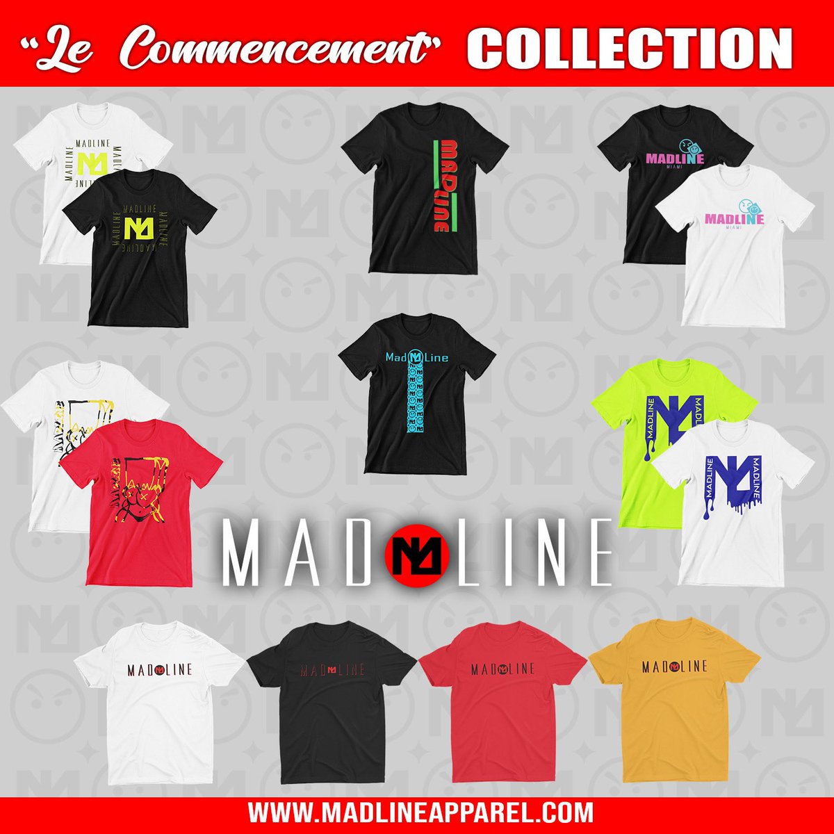 ApparelMadline's tweet photo. The full “Lè commencement” Collection
Out Now‼️💯 🛍 shop with us. 
#streetstyle #mensfashion #onlineshopping #tshirts #clothingcompany #streetfashion #like #clothingbrands #tshirtdesign #art #fyp #foryourpage #viral #madlineapparel #madstyle #madline #collection @ApparelMadline https://t.co/kf9sumRfCm