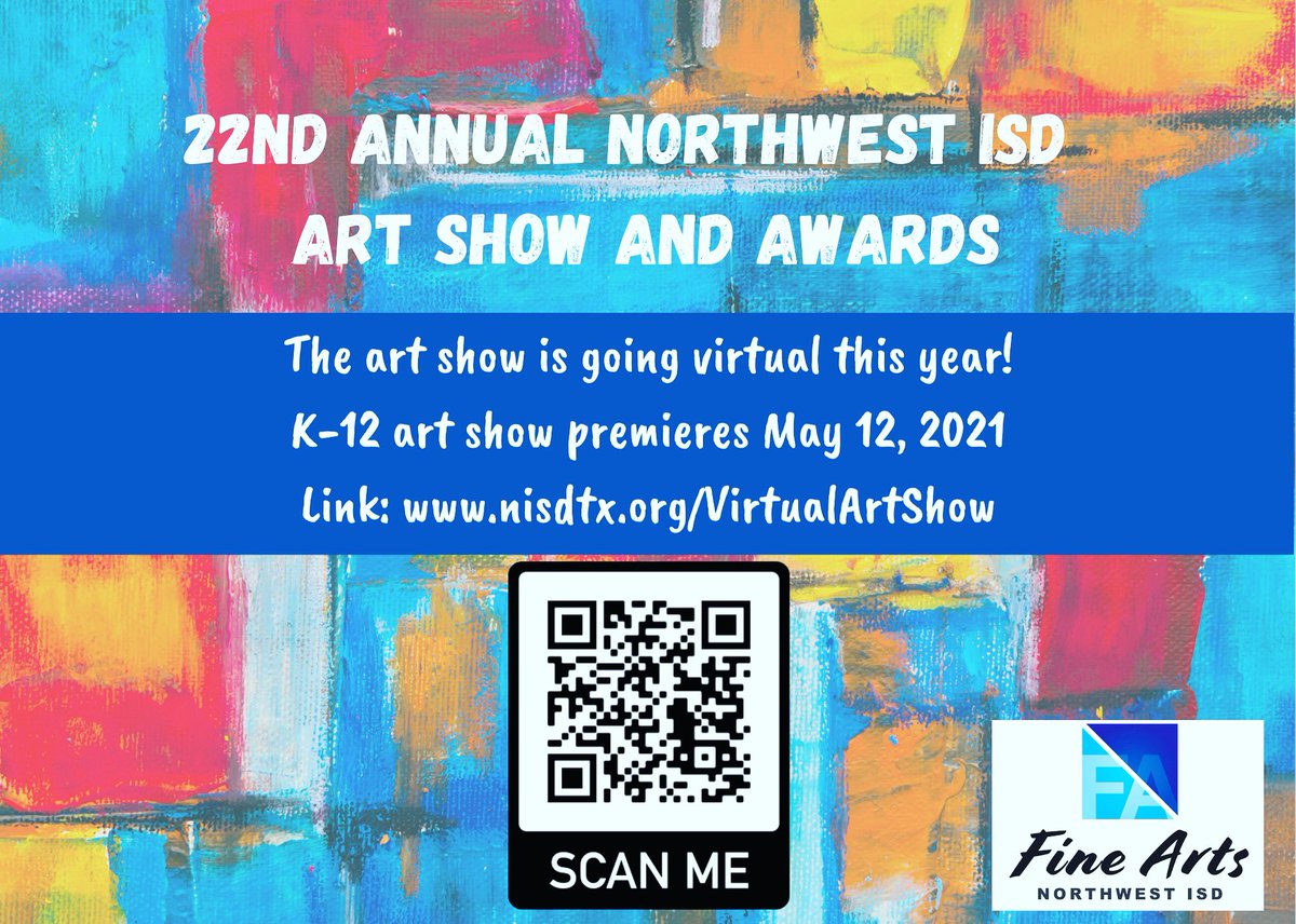 Art show is coming! May 12th, be on the lookout for the show to go live! 👀🤗🌈 <a href="/JustinJags/">Justin Elementary</a> <a href="/NISDFineArts/">NISD Fine Arts</a>