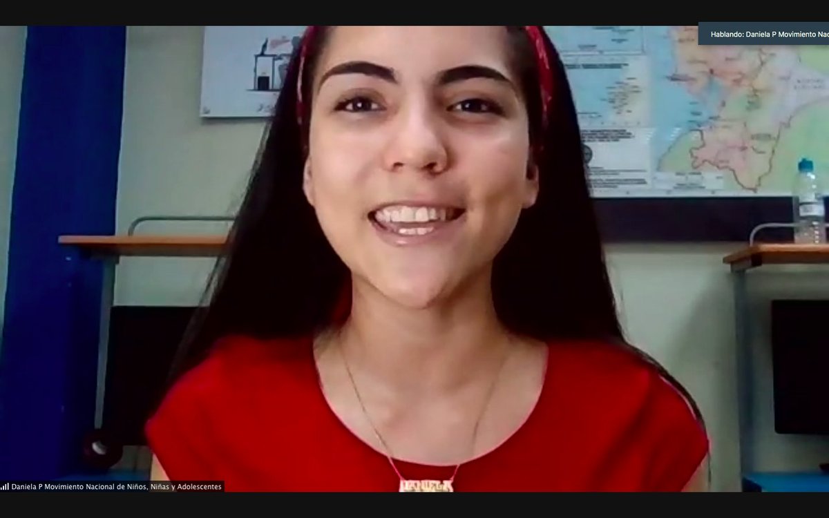 Daniela Palma, en representación del Movimiento Nacional por la Defensa de los Derechos de las Niñas, Niños y Adolescentes, hace un llamado para continuar trabajando en leyes que les beneficien y que sus voces sean escuchadas por autoridades comprometidas.