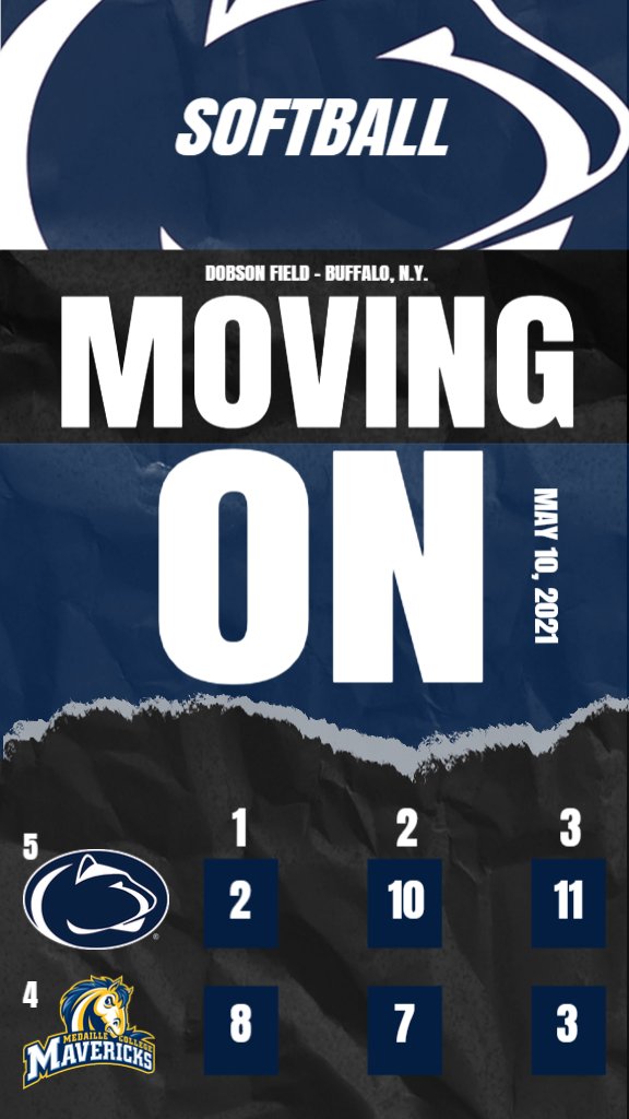 After an 8-2 loss in game one, Penn State Altoona softball bounces back to win game two 10-7 and take game three 11-3 (6 innings) to win today's AMCC Tournament first round series at Medaille. The fifth-seeded Lions advance to face top seed Penn State Behrend this Wed., May 12.