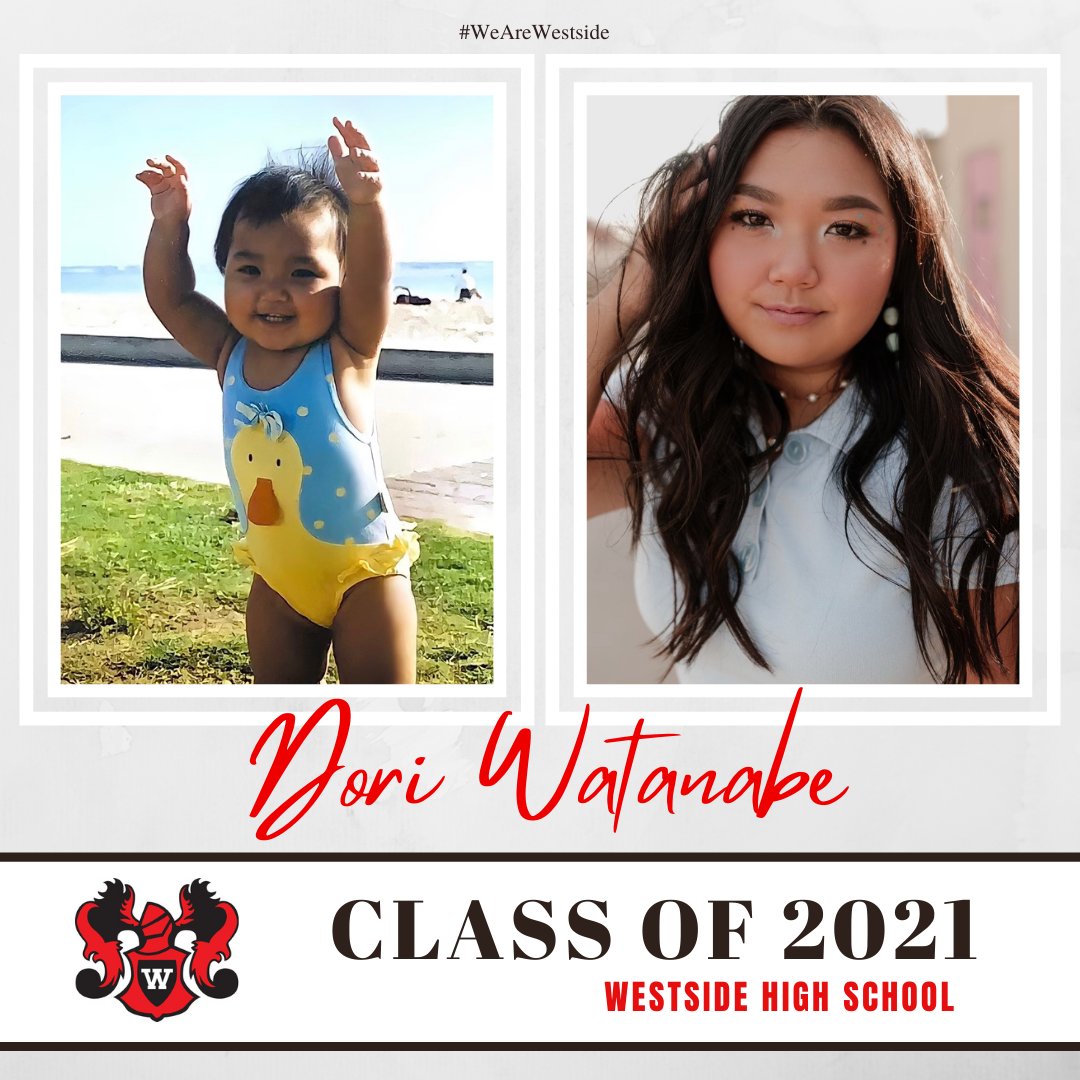 Westside66's tweet photo. Honoring the Westside Class of 2021: Congratulations Dori Watanabe!
This Swanson Superstar will study Psychology at the University of San Diego, then earn a Masters in Speech Pathology.
Favorite #Westside teacher: Stephanie Pueppka.
Favorite class: Warrior Choir.
#WeAreWestside https://t.co/tVJ42Ylfbv