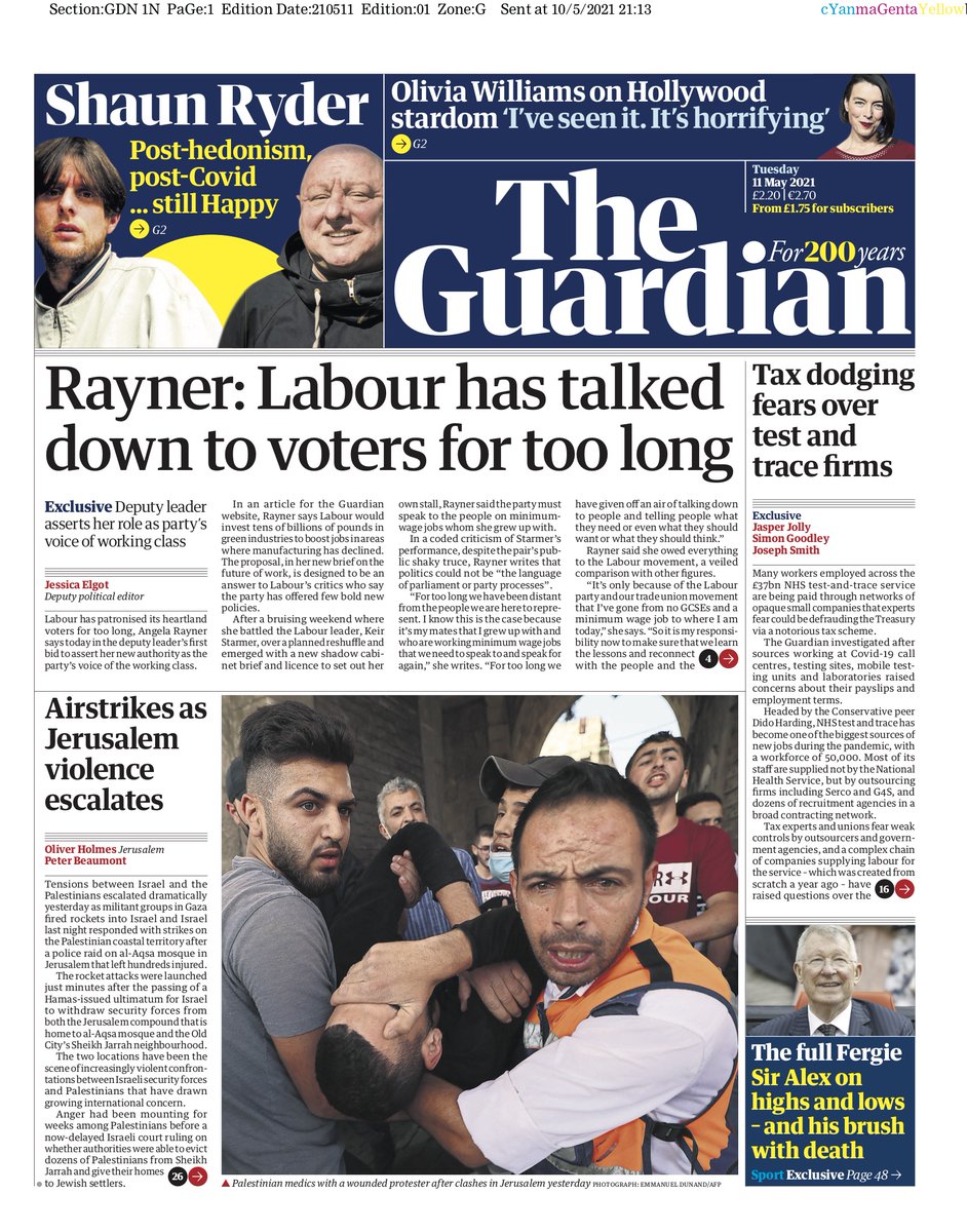 The Guardian Guardian Front Page Tuesday 11 May 21 Rayner Labour Has Talked Down To Voters For Too Long The Guardian Guardian Front Page Tuesday 11 May 21 Rayner Labour Has Talked Down To Voters For Too Long