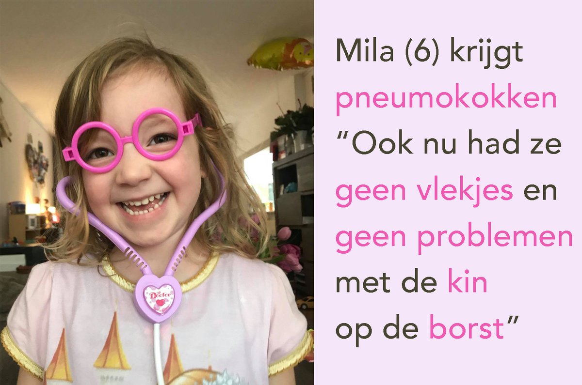 In eerste instantie vinden de huisarts en vervolgens de huisartsenpost (HAP) niets verontrustends. Maar Mila wordt na eerst op te knappen steeds slechter. Uiteindelijk blijkt ze pneumokokken meningitis te hebben. Lees het verhaal van Mila op onze website.
meningitis-stichting.nl/ervaringen/ver…
