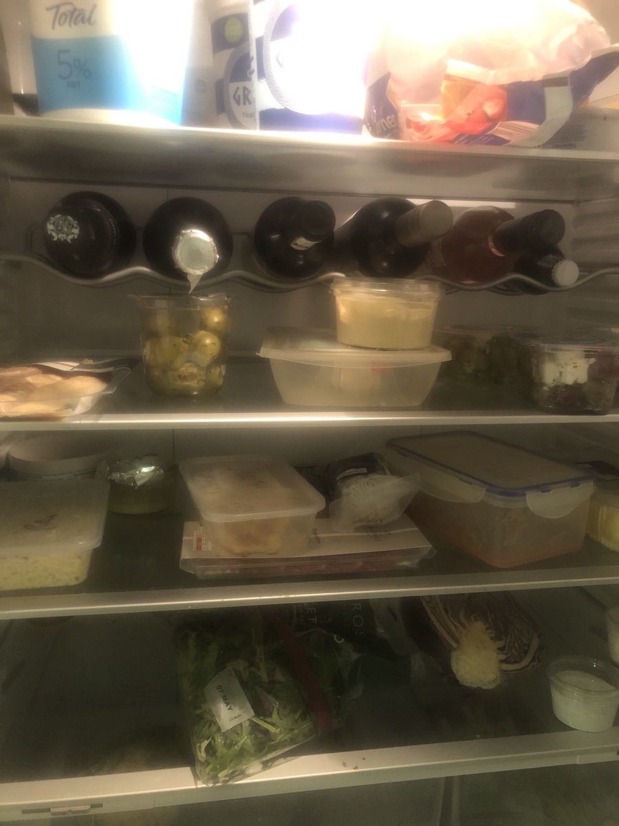 My husband reorganised the fridge this eve. It now has a shelf ‘for snacks to eat with a glass of wine’. I’m handing over all household jobs to him from now on.