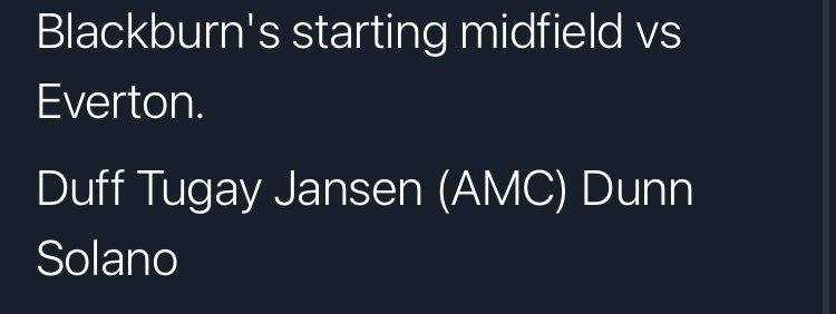 Blackburn vs Everton Should be a home win here, probably not a huge amount of goals and even an ok chance for a Blackburn clean sheet. A nice run of 3 for Blackburn after this so their assets are a good buy this GW. No signs of rep and RDB should be up front.
