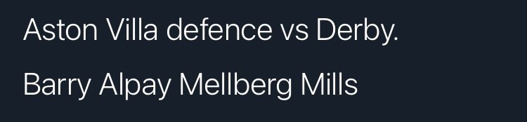 Derby Vs VillaThe sims have Villa just edging this game but not massively high scoring. Don’t expect a clean sheet either way so play your attackers. Dublin and Angel still good picks right now