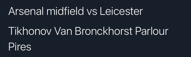 Leicester vs ArsenalLeak shows Pires is starting which is a nice boost for owners. As Arsenal are away they should be full strength and look good on the sims here. Play all your Arsenal assets, Henry is definitely a good captain pick