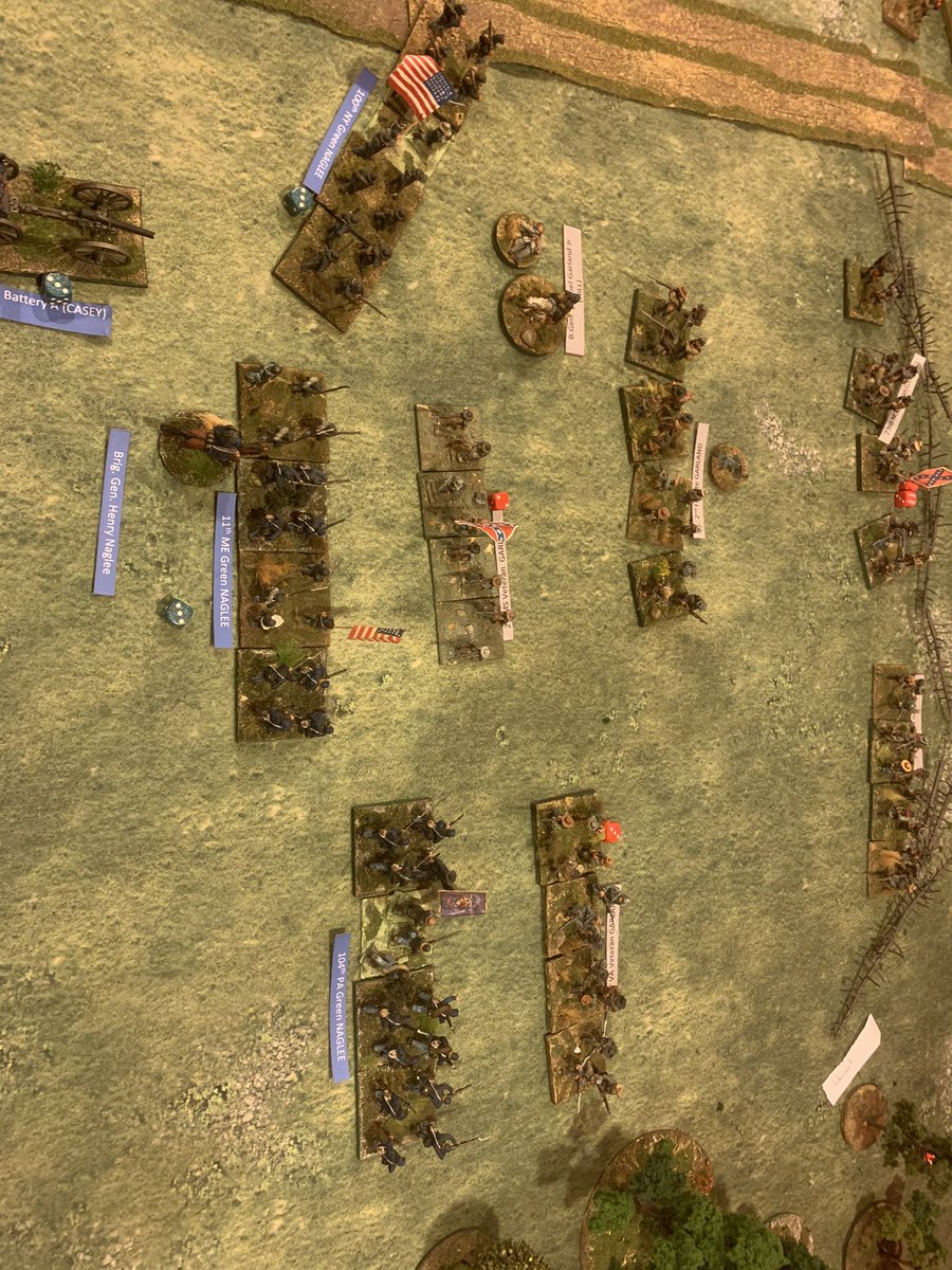  #SevenPines  #ACW update. Rodes’ brigade stalls hesitant. Yankees win initiative and Fighting old Silas Casey orders BGen Naglee “Charge them, by God!” Seeing the disorder in Garland’s brigade this is a sound idea.