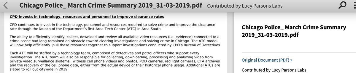 GovernmentPriv2's tweet photo. More information about the datasources of the Chicago PD ATCs #dataprivacy #JonesDay https://t.co/VRVuRod8zq
