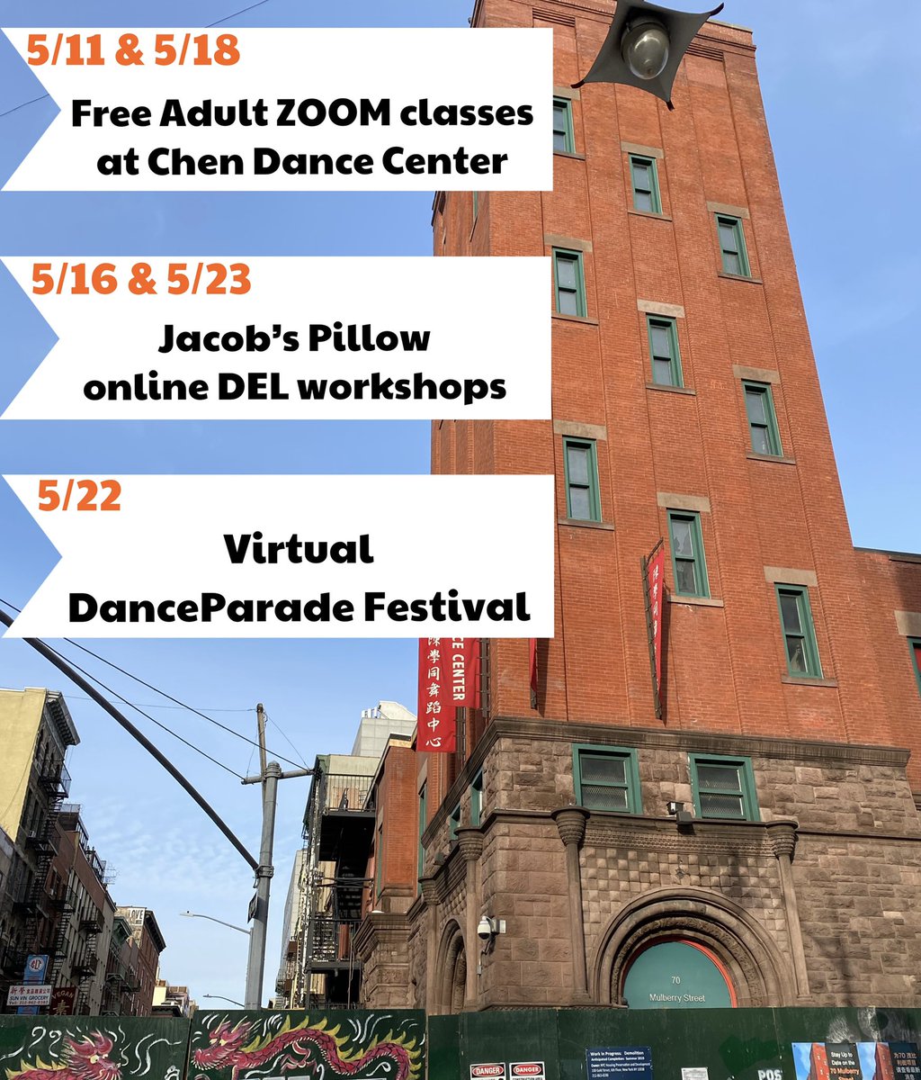 ChenDanceCenter's tweet photo. Celebrate Asian American Heritage month virtually! 
#chendancecenter #htchenanddancers #asianamericanheritagemonth #mayevents #nycdance #firerecovery https://t.co/oHcLXRORqo