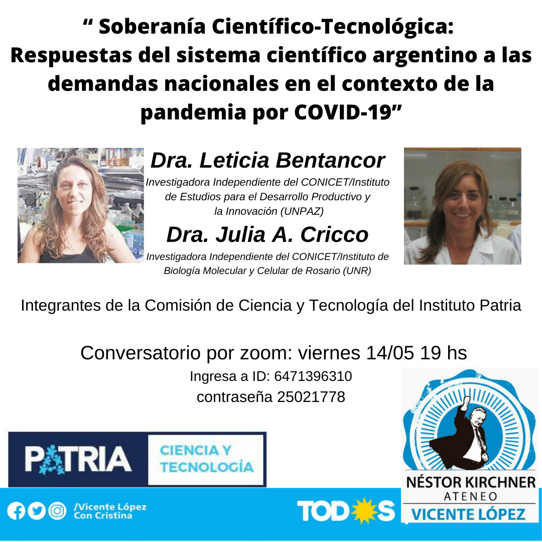 #Soberanía #SoberaníaNacional #SoberaníaEsPoderPopular #Ciencia #CienciayTecnología #CONICET #InstitutoPatria #COVID19