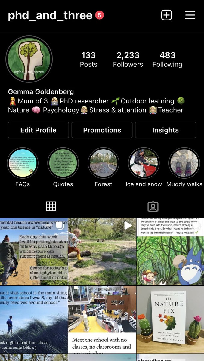 As the theme for this year’s #MentalHealthAwarenessWeek is #nature, each day I’m posting a mini research summary on my Instagram account @phd_and_three exploring a different pathway through which nature can support mental health. Come &amp; follow if you fancy it.