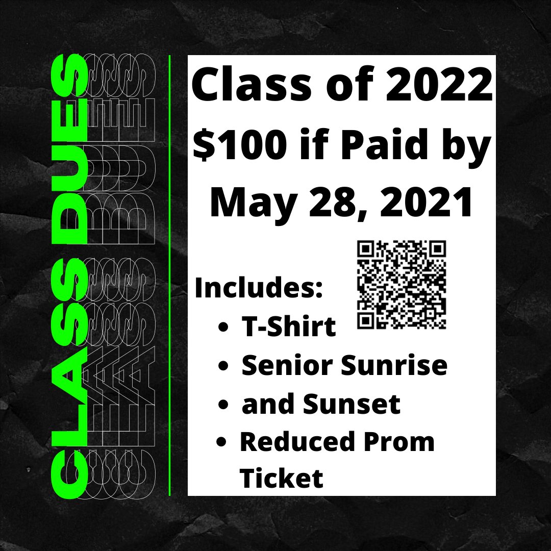 shsriders2022's tweet photo. Hey Class of 2022, now is the time to pay for class dues! Use the QR code or the link below! Let your counselor or Professor Woods know if you'll need financial assistance.
@saginawhstx @roughrideravid @SHSCounselorsTX 
https://t.co/WNNy7Lbnxr https://t.co/UskVzKDcK6
