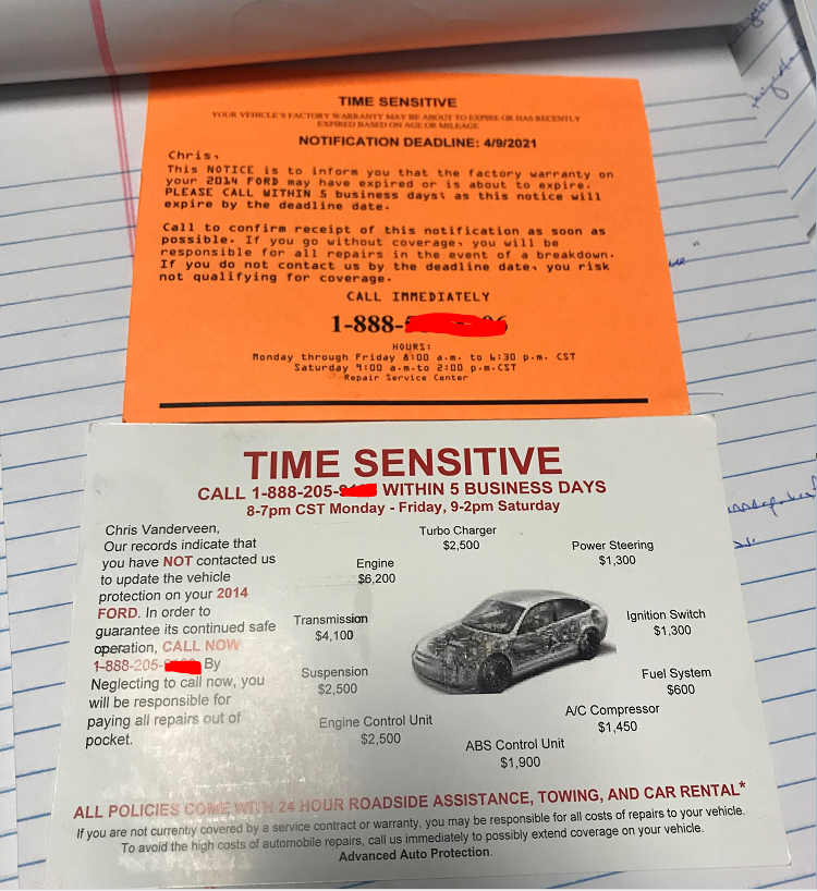 THREAD Wanna tell ya about a funky story I've been working on for a number of months. It involves car warranty companies. And DMV dataAnyone get any of these in the mail lately? If so, hold on to them. If not, continue reading. This gets a little nutty.1/  #9news