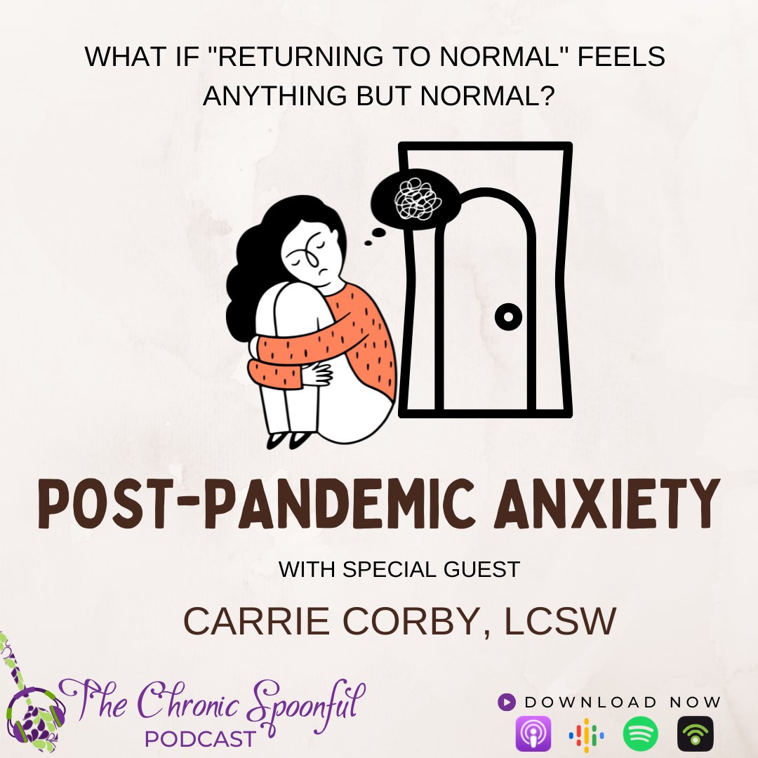 It's hard when the return to normal feels anything but normal! What is "normal" anyway? The questions just swirl around our heads, and it creates post-pandemic anxiety. We asked Carrie Corby, LCSW to discuss how Spoonies can cope with it as things open up. tinyurl.com/46kzz7ts