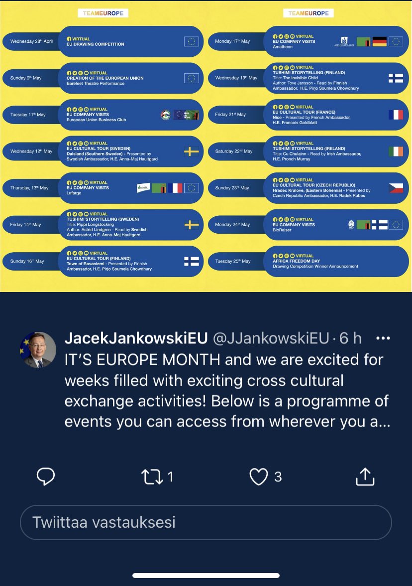 Its Europe Month in Zambia