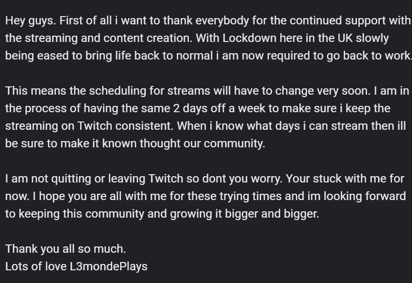 L3monadeP's tweet photo. Hey guys. This picture explains as much as i can for now regarding my schedule. any questions please drop them in the comments below. thank you for reading 🥰🥰 https://t.co/Lx5DmkShuV