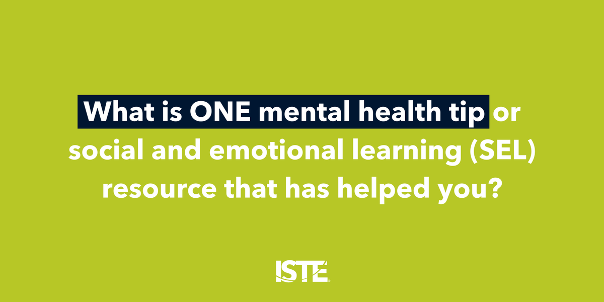 Let’s start a resource thread for educators and students! 

Reply back with ONE mental health tip or an SEL resource that has helped you. 👇

#MentalHealthMonth #SEL