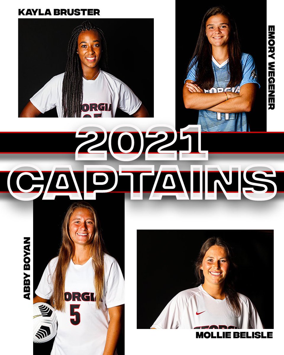 Introducing our 2021 captains:

Mollie Belisle, Abby Boyan, Kayla Bruster, Emory Wegener 👏
