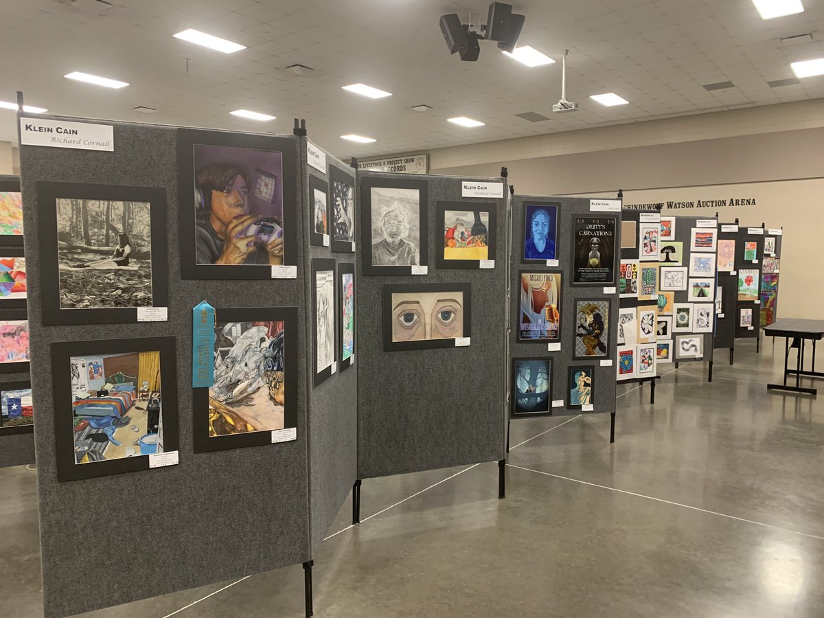 The end of year Klein ISD Art Show is at the Klein ISD Multipurpose building until the reception this Thursday night, May 13th... come and see what amazing artists that Klein Cain has!