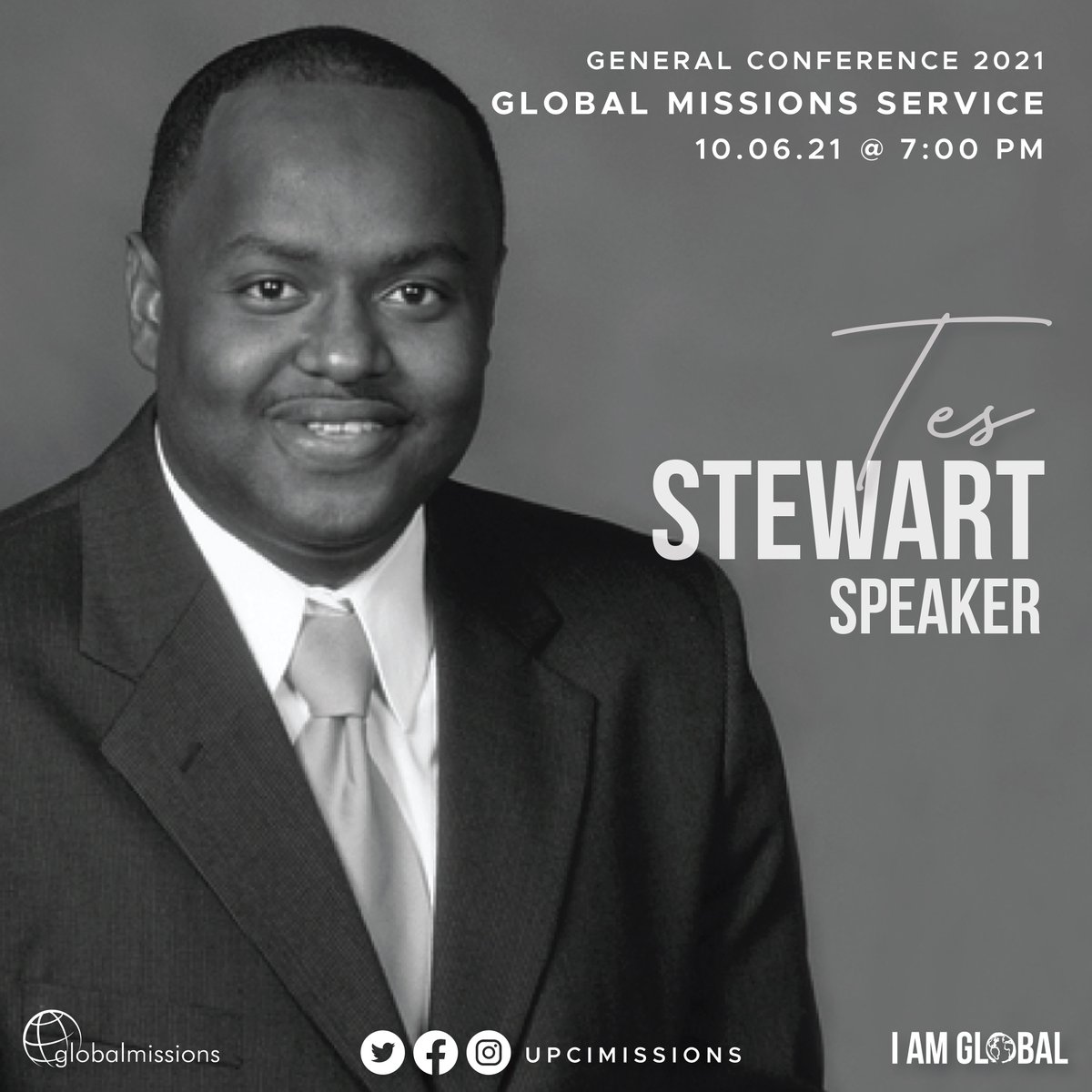 UPCIMissions's tweet photo. We are thrilled that Tes Stewart will be one of the main speakers at the 2021 General Conference Global Missions service! #BeyondMissions #UPCIMissions #UPCI #revival #IAMGLOBAL #pentecostal #apostolic #jesus #hope https://t.co/8ywpjdLZFa
