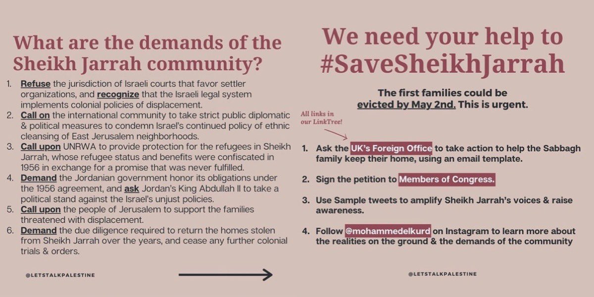 Information on the current situation in Palestine and ways we can help &amp; spread awareness: