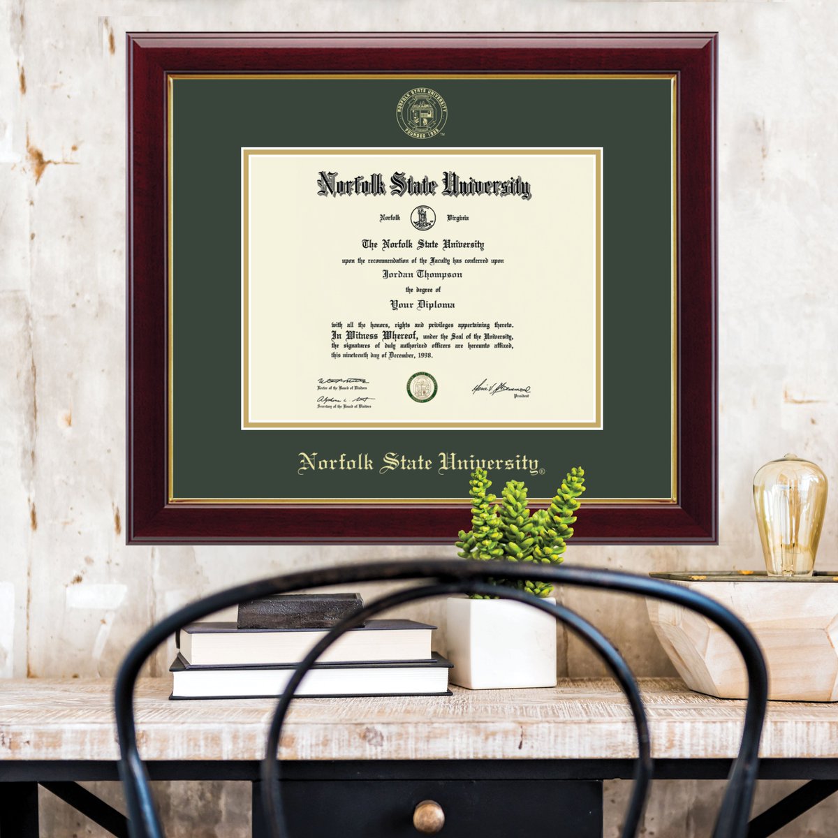 Earn. Frame. Hang. Appreciate your @Norfolkstate   degree for years to come! #spartanpride #beholdthegreenandgold #MemberBenefit @diplomaframe #earnitframeit 🎓🎉🎓 diplomaframe.com/nfsu