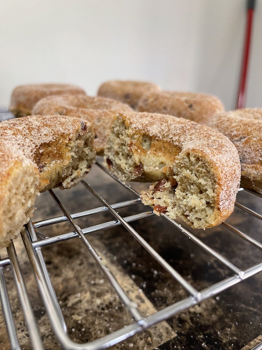 I got really lazy on this thread and missed some good stuff but I had to share these. Today we’ve got some dried cherry and apple sugar donuts