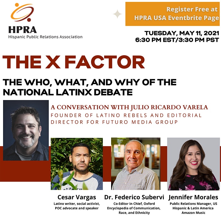 TexinMiami's tweet photo. Join @HPRA_National on Tuesday 5/11 for a discussion with some of our community’s foremost communication leaders about the rise of the term Latinx, its origins and its appropriate use. Register here: https://t.co/hlaeT91nzZ #HispanicPR #Latinx https://t.co/eSQWnyZLn5