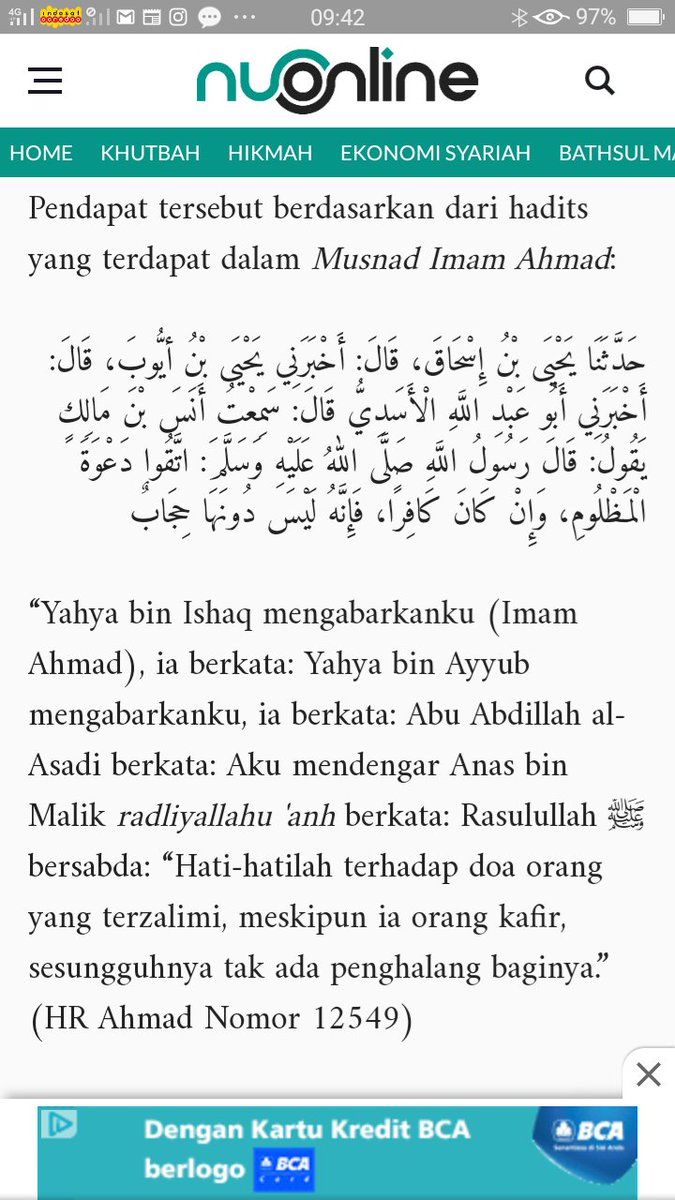 @AirinNzBergincu Ulama itu berbeda pendapat ttg status doa orang kafir, bs dikabulkan bs tdk, & kita yg bukan ulama hrs menghargai perbedaan itu! Jd kadrun jgn sok tau & m'rasa plng benar, hargai pendpt orang2 yg ilmunya jauh lbh tinggi dp kita, paham?😁🐪🔨
Ini slh satunya!👇