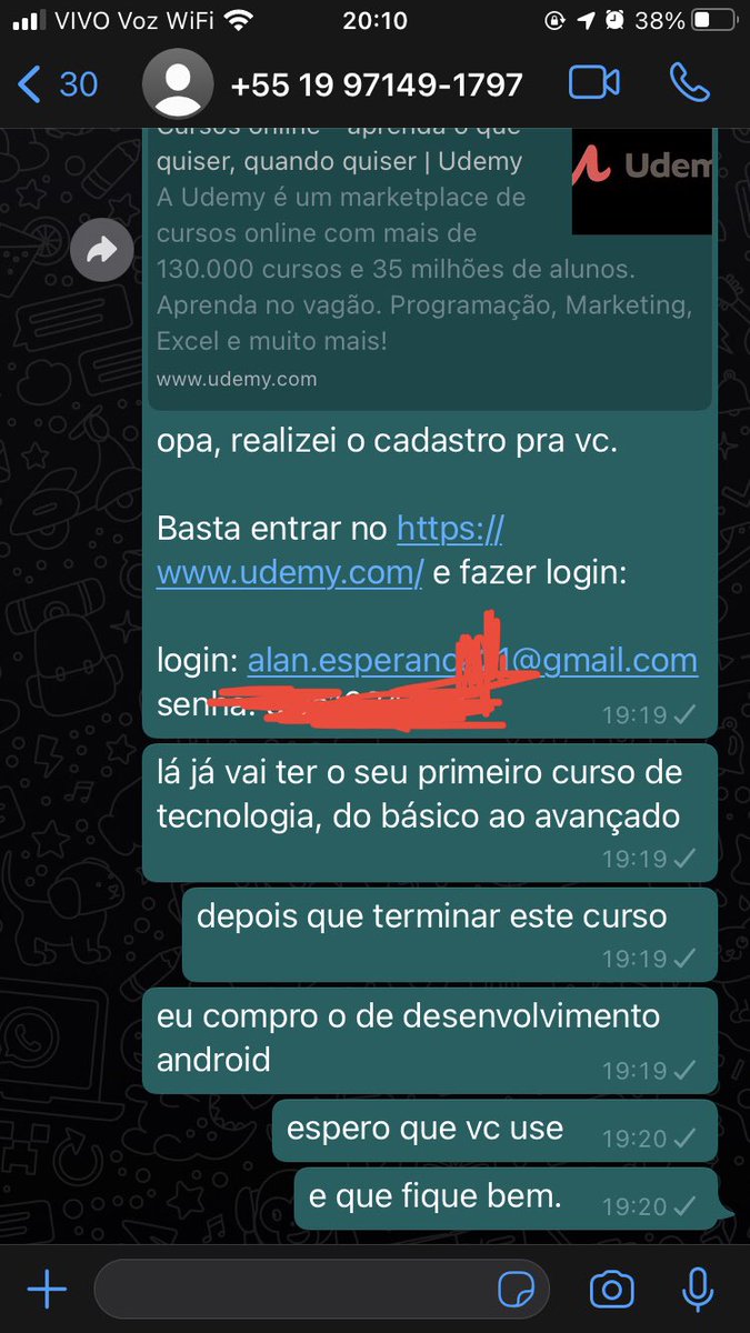 code_daddy's tweet photo. Porém ele parou de me responder 😪... mas mesmo assim criei uma conta pra ele e mandei o curso pra ele... espero que ele faça um bom uso! https://t.co/uZ9ViPiYAO