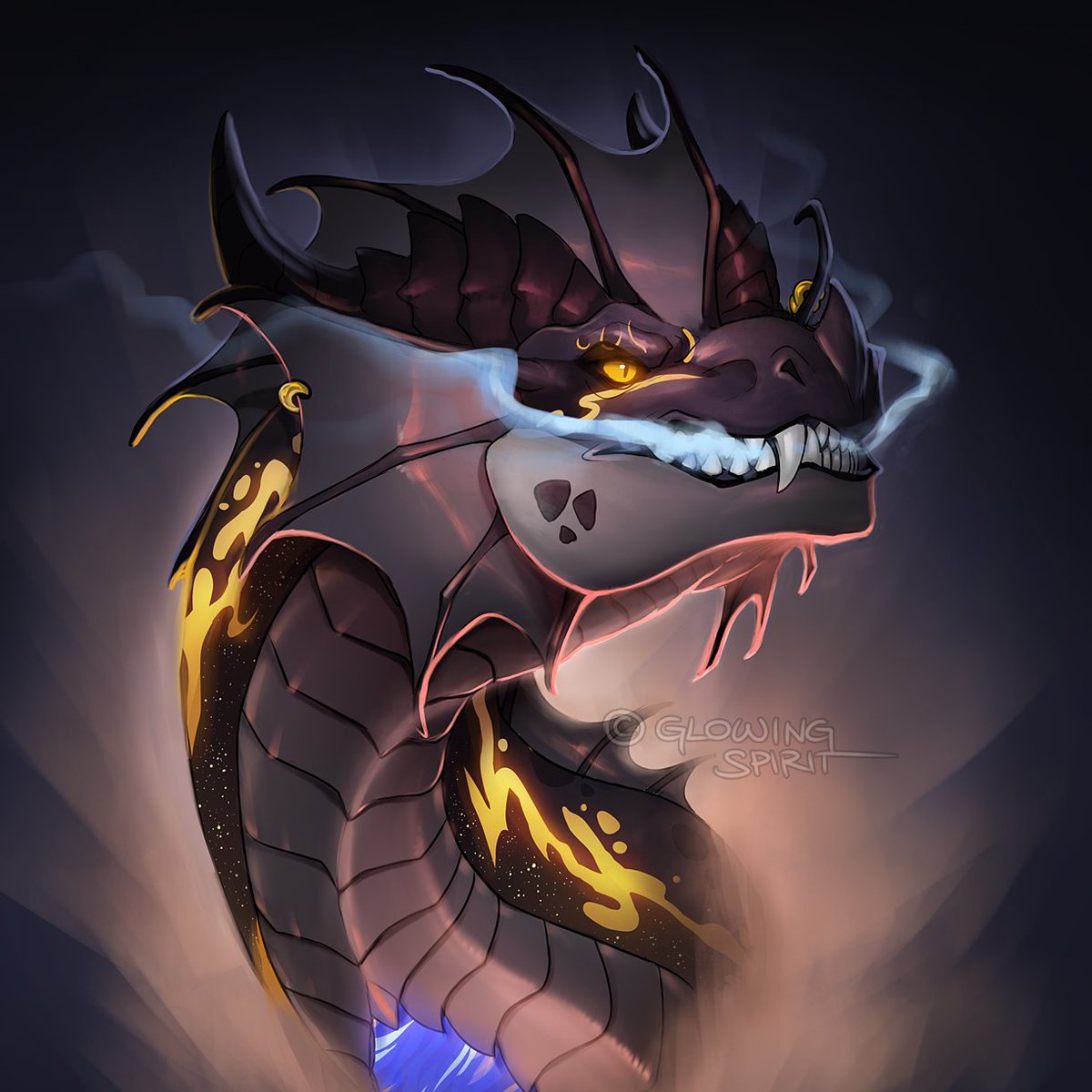 Forgot to post this experimental portrait commission I made for @\AetheriosDragon a while ago! ♥