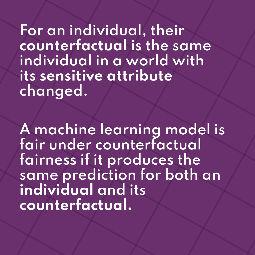 fairbytes's tweet photo. ✨ Byte of the Week ✨
What is counterfactual fairness? 🤔 Tap to learn more ➡️
@trustworthy_ml #aiethics #ai #ml #machinelearning #fairbytes https://t.co/VayHFb7Mcv