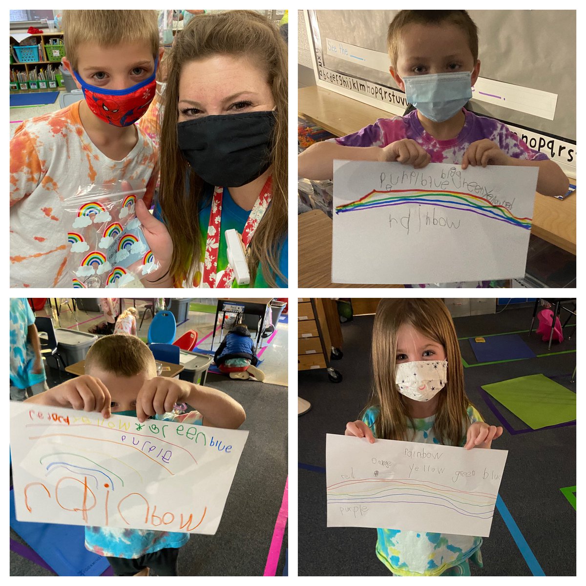 msflanary's tweet photo. Rr is for Rainbows! @kindersmorgie #BackwardsBootcamp #MVESeagles #HappyClasrooms #HandsOn #Science #KidScientists #TieDye https://t.co/n4QsVAOeVv