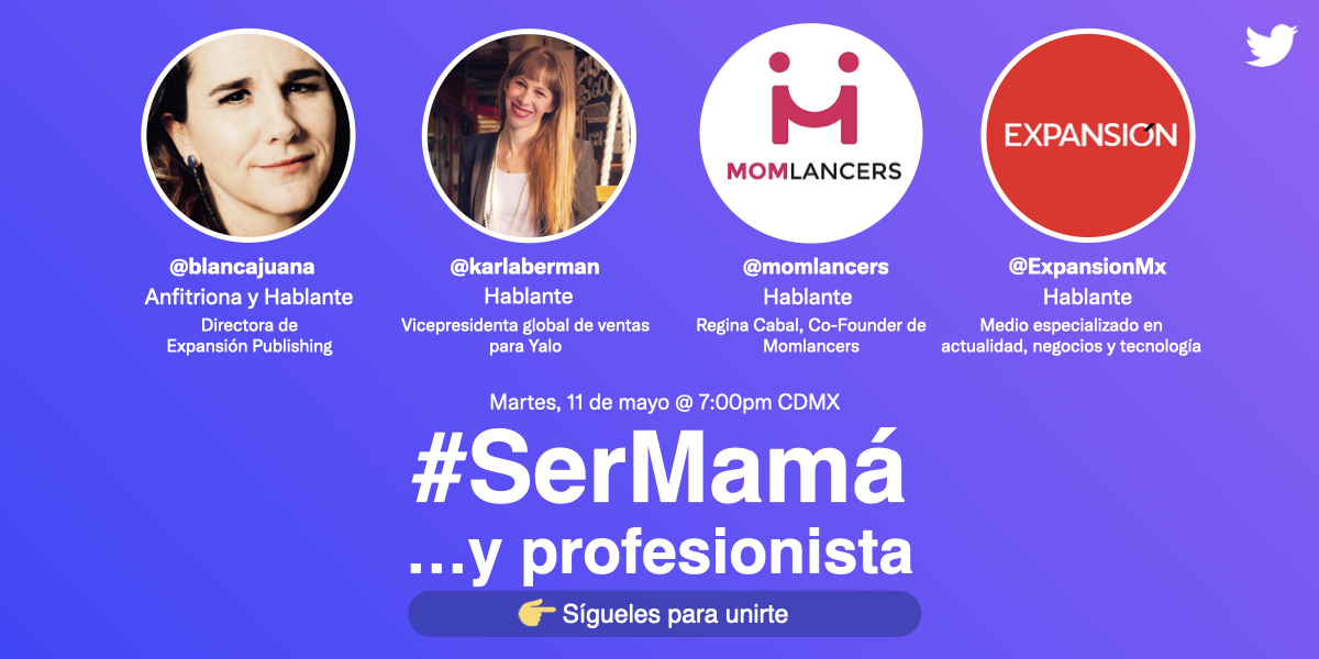 ¿Cómo se combina la aspiración profesional con ser madre? 

Únete a esta charla honesta para compartir experiencias de #MamáSinFiltro con <a href="/blancajuana/">BlancaJGómezMorera</a>, <a href="/karlaberman/">Karla Berman</a> y <a href="/momlancers/">Momlancers</a> de la mano de <a href="/ExpansionMx/">Expansión</a> en este Espacio 🙌

Mañana, 7:00pm CDMX ⏰👇
