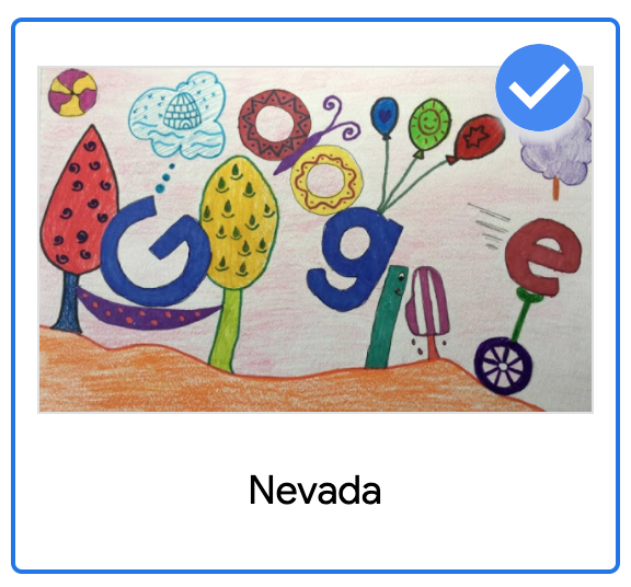 paulklein's tweet photo. Reno's Arika K., a 2nd grader @ Gomm Elementary, is a finalist for the Doodle for Google National artwork contest. Help her art advance to the final selection by voting for it @ https://t.co/J0wCnIZo7P #GoNevada #BiggestLittleCity w/ @WCSDTweet @WCSDTrustees https://t.co/K3wzxAfGJo