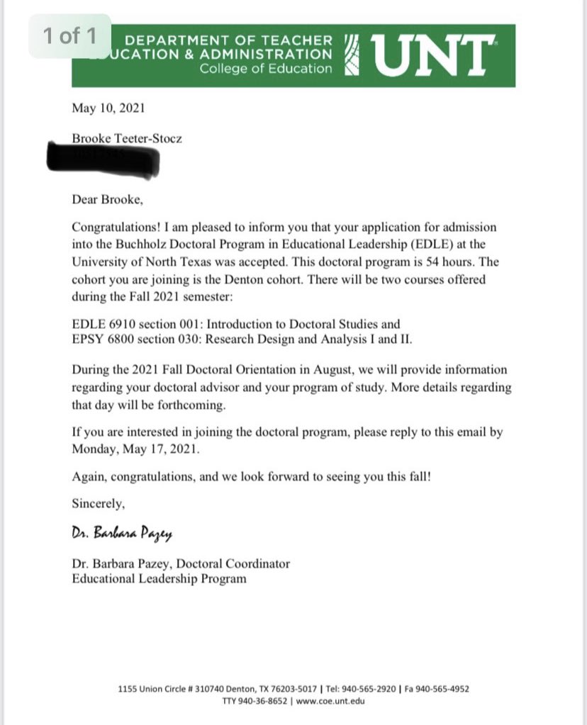 Congratulations to my amazing friend <a href="/BTeeterStoczEDU/">Brooke Teeter-Stocz, M. Ed.</a> you’re an amazing teammate, teacher, LL, &amp; all around woman! You help others &amp; always “get it done!” The UNT doctoral program is lucky to have a life long learner such as yourself! You’re going to do so well! <a href="/UNTnews/">UNT News</a> <a href="/GCISD/">Grapevine-Colleyville ISD</a>