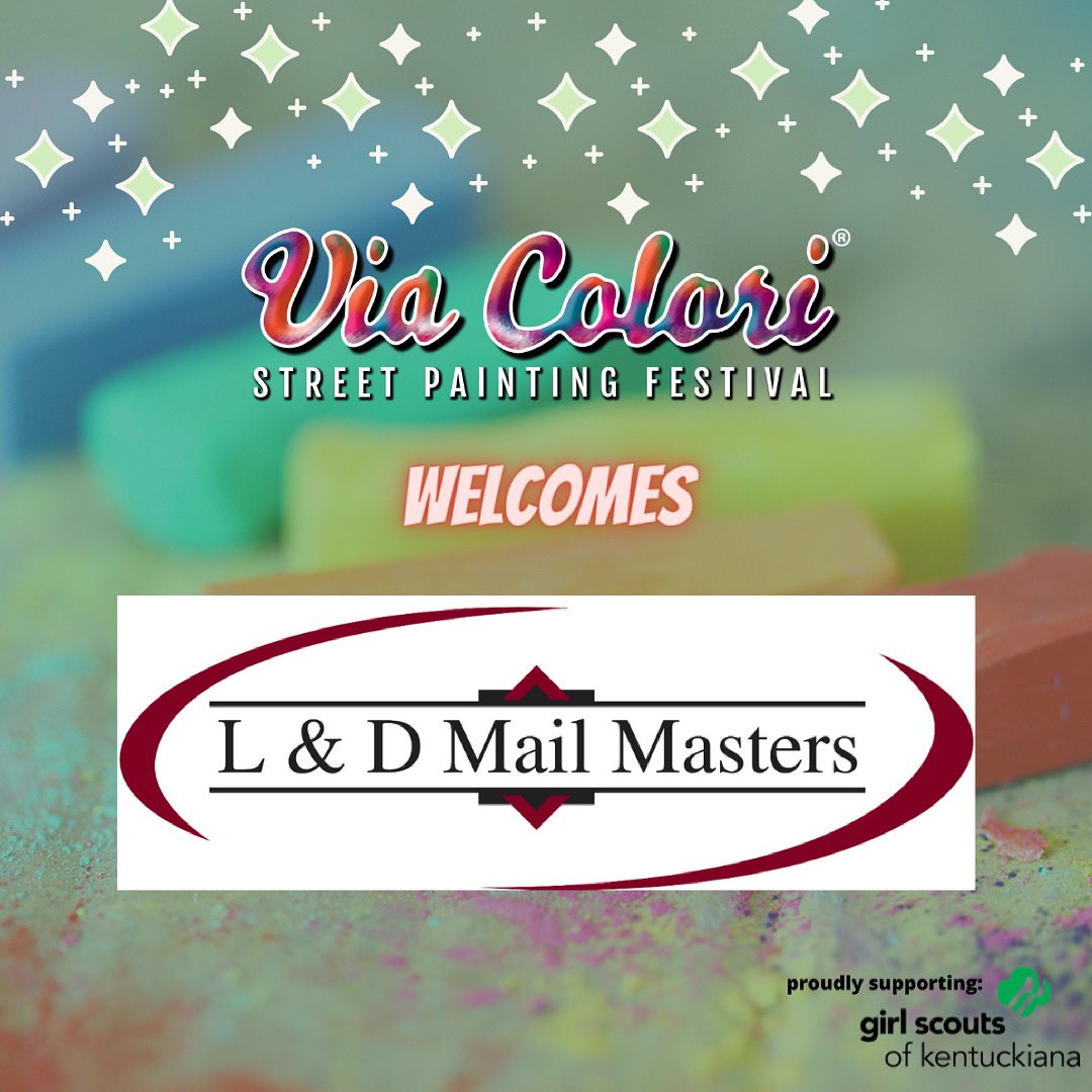 We are so happy to welcome L &amp; D Mail Masters to the Via Colori family for 2021. We are so excited for them to join us to spread the magic of street art to support Girl Scouts of Kentuckiana!

Tell them thank you, and learn more about their services: ldmailmasters.com