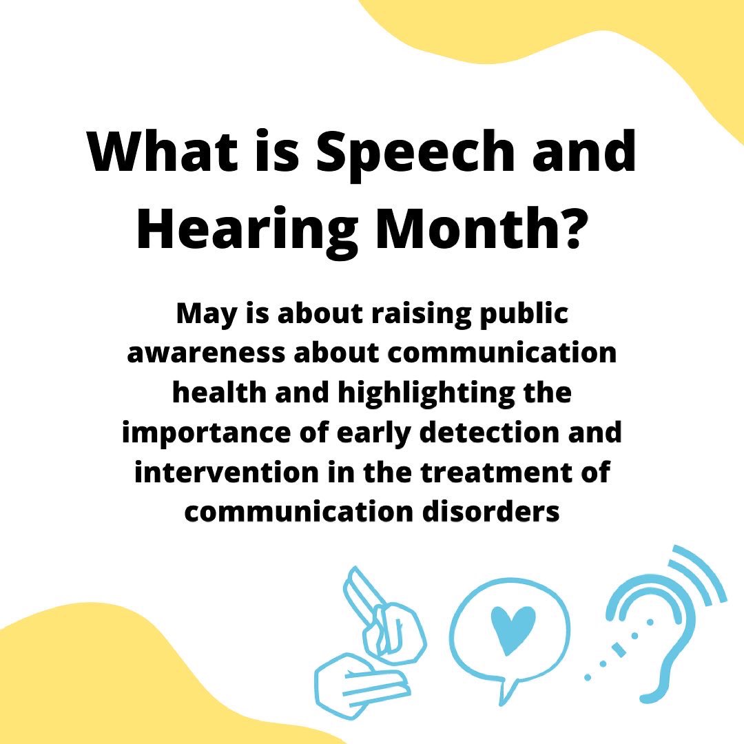 InclusiveSWAN's tweet photo. Speech &amp; Hearing Month

May is about raising awareness on communication health &amp; the importance of early detection &amp; intervention in treatment

Click the images to learn more! 

(Alt text available)

#inclusivemap #mapsfu #speechandhearingmonth 

@InclusiveMap @speechhearbc https://t.co/f6bxZUvObe