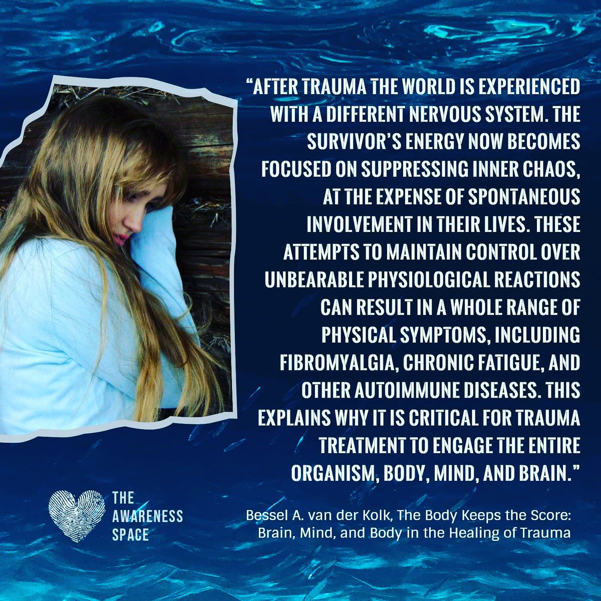 Owen_Morgan_AS's tweet photo. Thank you #besselvanderkolk of #bodykeepsthescore
.
I find this area of trauma research so fascinating. Just how a dysregulated nervous system has a profound effect on the basic functions of the body 💙🙏

#MentalHealthAwarenessWeek #PolyvagalTheory #healingtrauma #neuroscience https://t.co/kKk6RABfIz