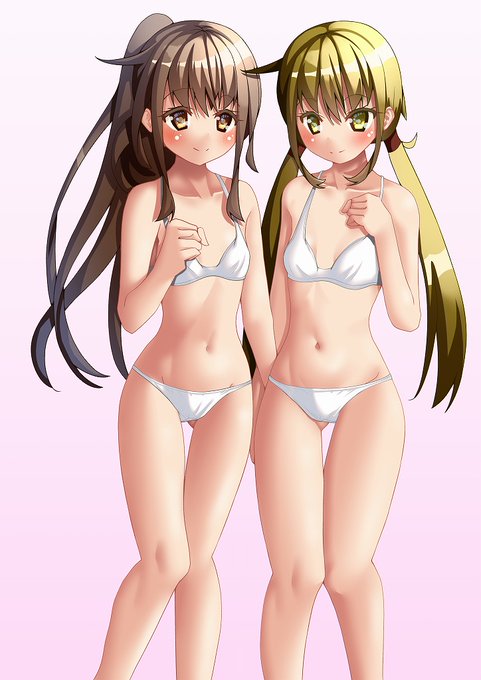 #艦これ
皐月ちゃんと文月ちゃん!! 