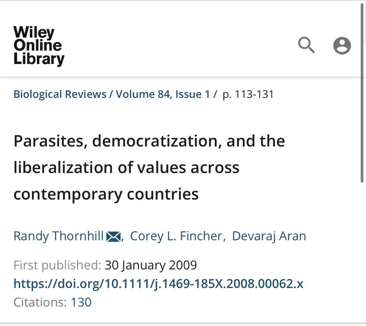 2/ Let’s start w/ the parasite hypothesis, which explains why “authoritarian governments are more likely to emerge in regions characterized by a high prevalence of disease-causing pathogens”. Studies also show parasite prevalence predicts measures of authoritarian governance
