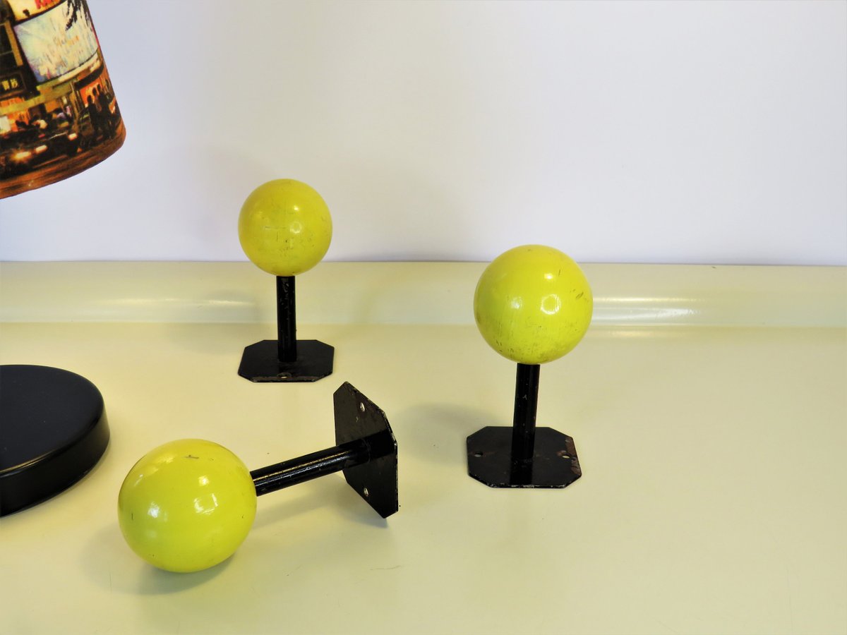 MaLanterne's tweet photo. Vintage Wall Coat Rack Metal Wall Coat Hanger with 3 Wooden Balls Yellow Color Clothing Storage Home Decor Retro 60s https://t.co/eHvdcWbq3S #covid19 #lockdown #Wedding #FREESHIPPING #MOMGIFTS #Mothersday #SPRING #Gifts #Vintage #Homedecor #MetalRack https://t.co/vm8tOYyCu8