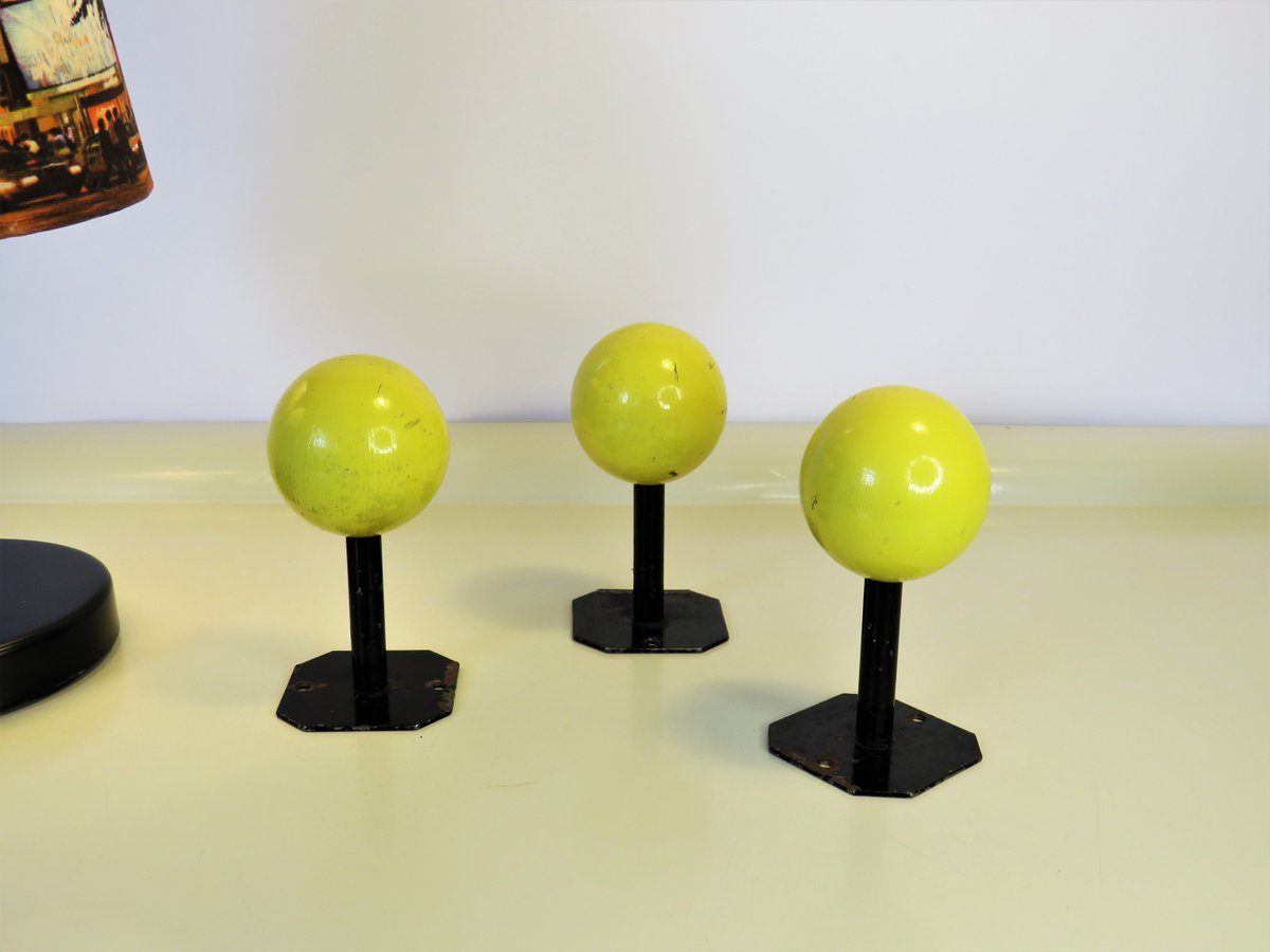 MaLanterne's tweet photo. Vintage Wall Coat Rack Metal Wall Coat Hanger with 3 Wooden Balls Yellow Color Clothing Storage Home Decor Retro 60s https://t.co/eHvdcWbq3S #covid19 #lockdown #Wedding #FREESHIPPING #MOMGIFTS #Mothersday #SPRING #Gifts #Vintage #Homedecor #MetalRack https://t.co/vm8tOYyCu8
