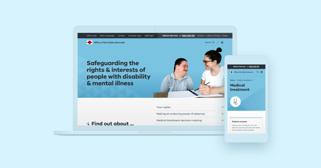 webplaceau's tweet photo. We recently worked with the Office of the Public Advocate (OPA) to redesign and develop their website. OPA seeks to safeguard the rights &amp; interests of people with disability &amp; mental illness.
https://t.co/BJyR8xP3ye
#websitelaunch https://t.co/Ut4dIH5jqA