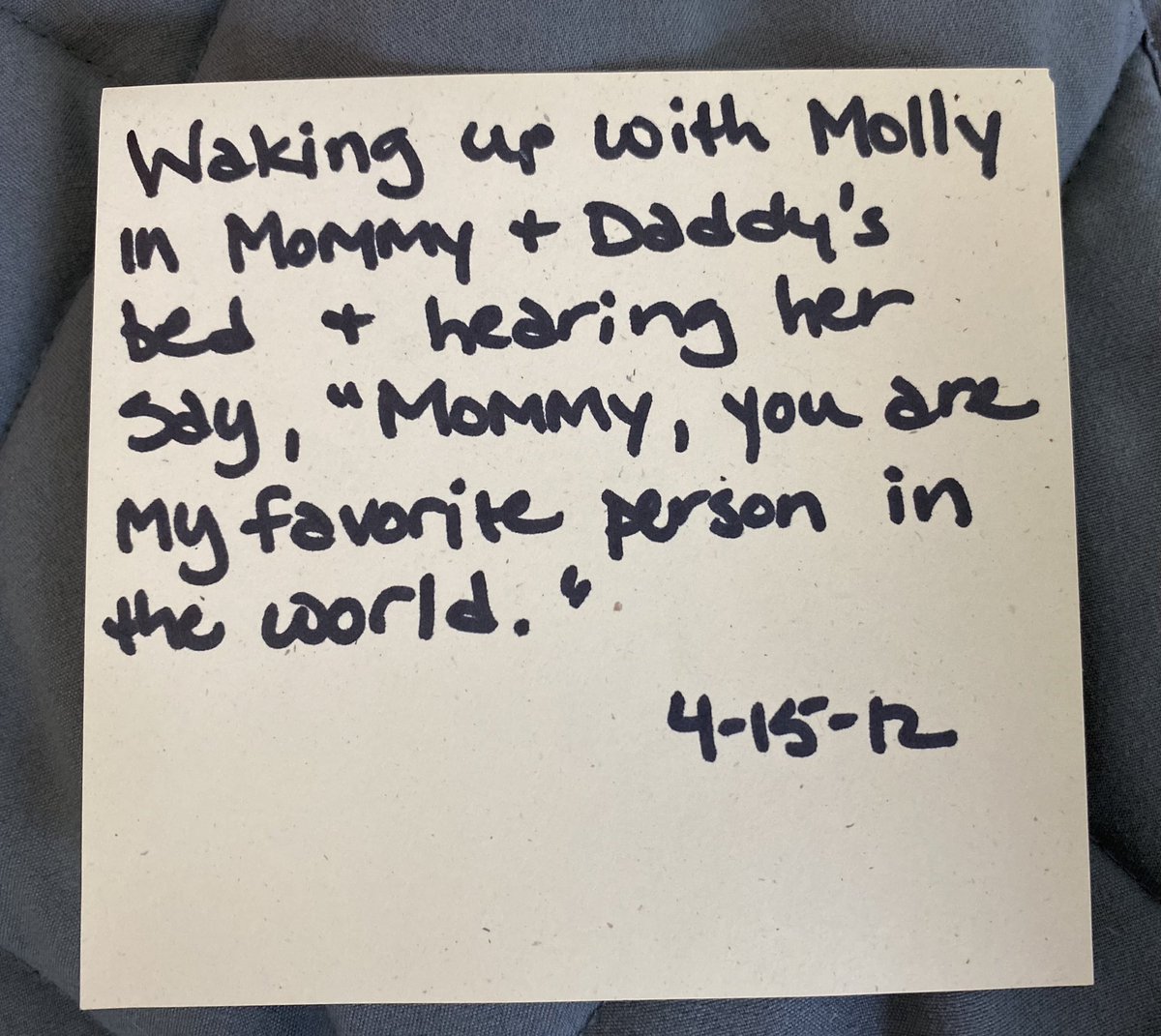 Remember Molly’s poem “Where I’m From”? She wrote that she was from the orange box in the garage. Here’s that box . It’s from 2012. Nate turned 2 in July, Molly 4 in Oct. I was juggling law and two young kids without help at home. No time for elaborate baby books.